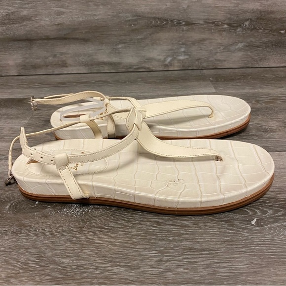 Sam Edelman | Naomi Thong Sandals Ivory Leather Size 7.5 New - Picture 3 of 11
